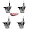 Service Caster 3'' Nylon Swivel 3/4'' Expanding Stem Caster Set with Brake, 4PK SCC-EX20S314-NYS-PLB-34-4 - alternate 4